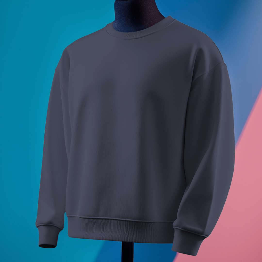 solid sweatshirt blue