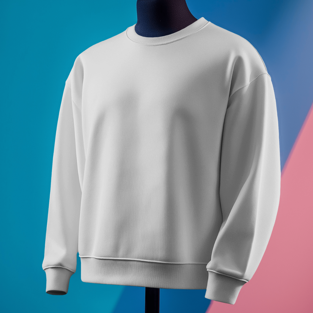 solid sweatshirt white