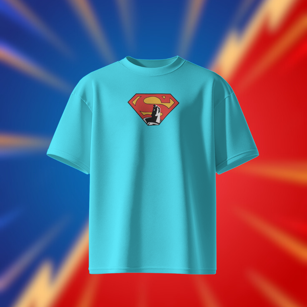 superman tshirt blue colo