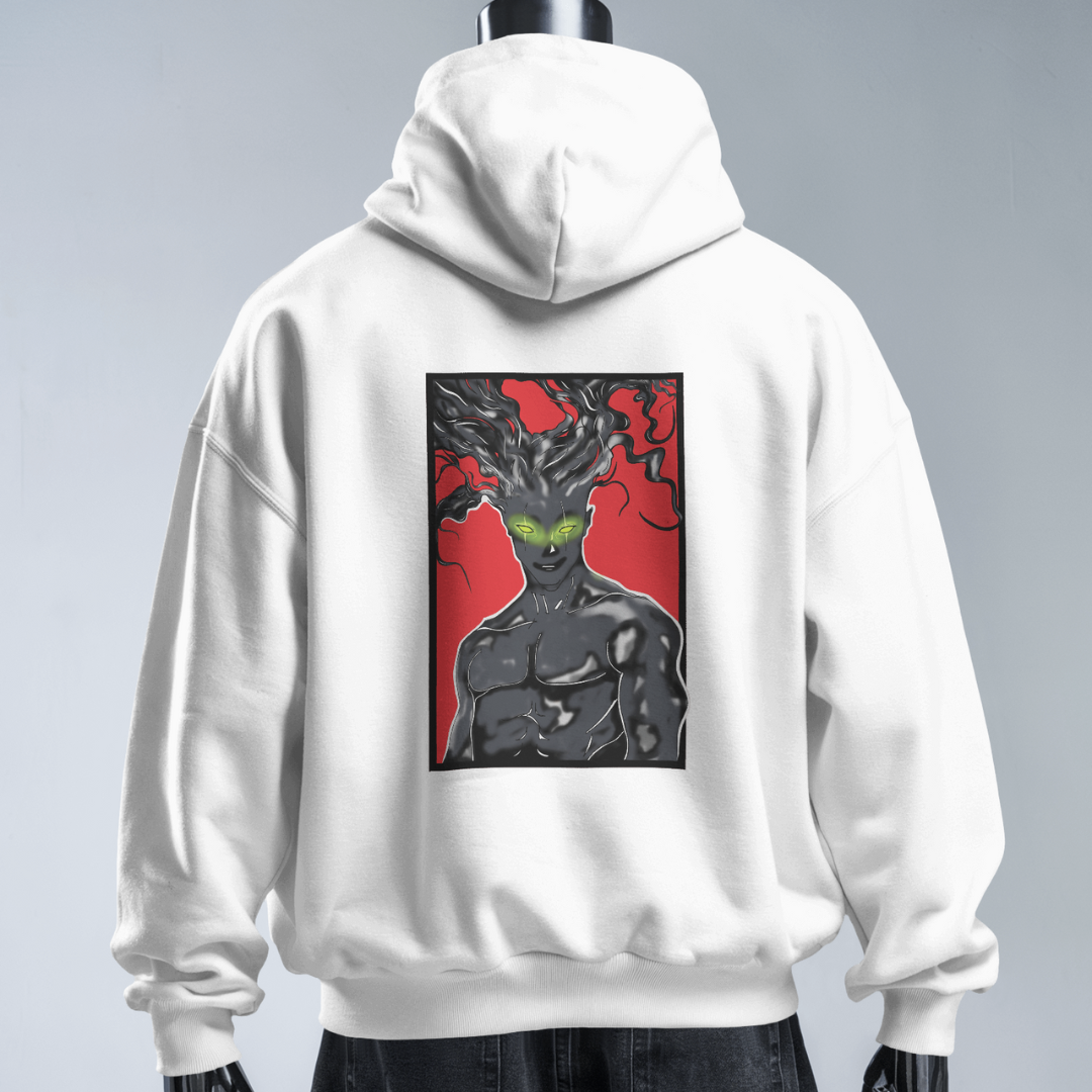 white graphics hoodie